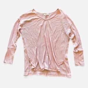 Vintage american pink waffle knit